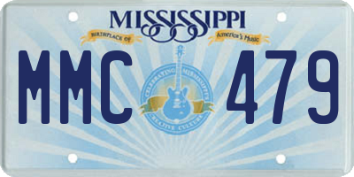 MS license plate MMC479