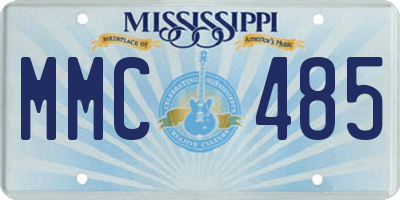 MS license plate MMC485