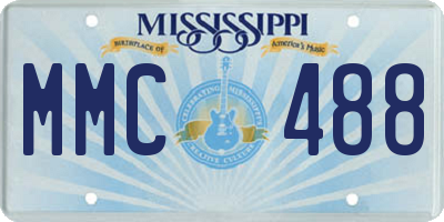 MS license plate MMC488