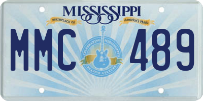 MS license plate MMC489