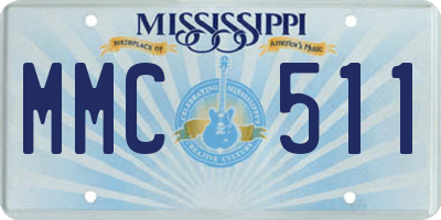 MS license plate MMC511