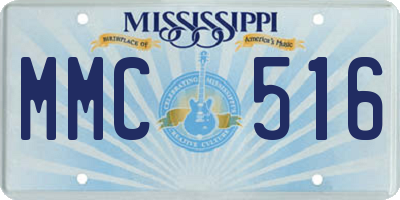 MS license plate MMC516