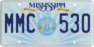 MS license plate MMC530