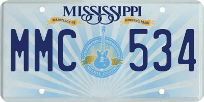 MS license plate MMC534