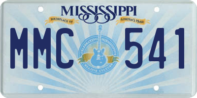 MS license plate MMC541