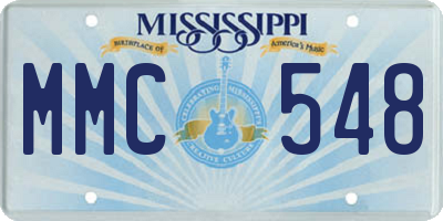 MS license plate MMC548