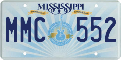MS license plate MMC552
