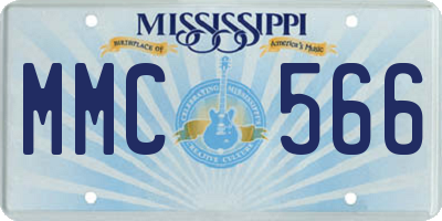 MS license plate MMC566