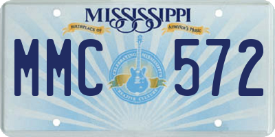 MS license plate MMC572
