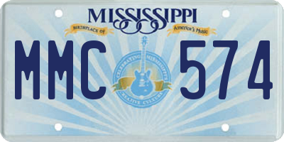 MS license plate MMC574
