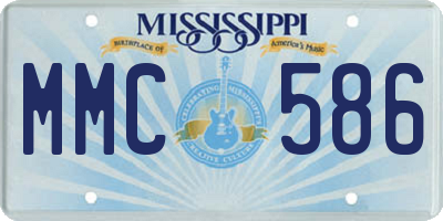 MS license plate MMC586