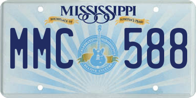 MS license plate MMC588