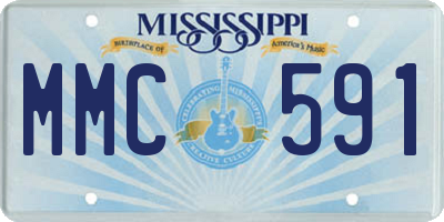 MS license plate MMC591