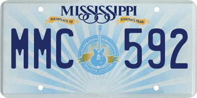 MS license plate MMC592