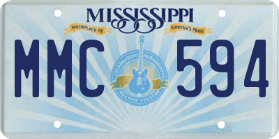 MS license plate MMC594