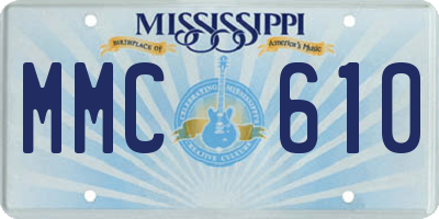 MS license plate MMC610