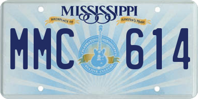 MS license plate MMC614