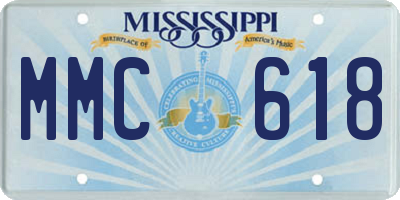 MS license plate MMC618