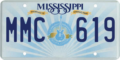 MS license plate MMC619