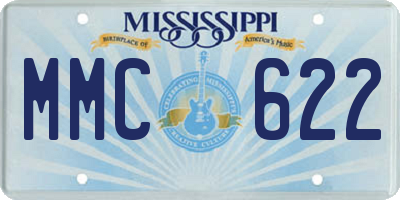 MS license plate MMC622