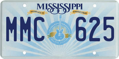 MS license plate MMC625