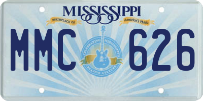 MS license plate MMC626