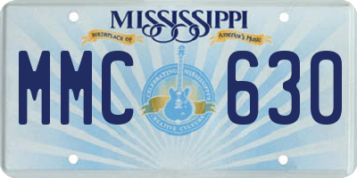 MS license plate MMC630