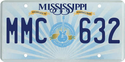 MS license plate MMC632