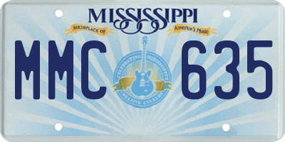MS license plate MMC635