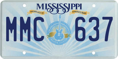 MS license plate MMC637