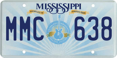MS license plate MMC638