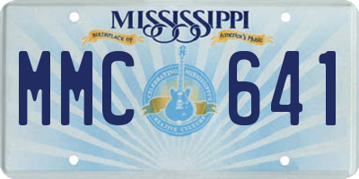 MS license plate MMC641