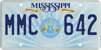MS license plate MMC642