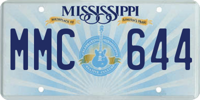 MS license plate MMC644