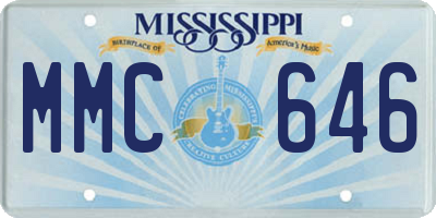 MS license plate MMC646