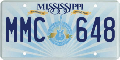 MS license plate MMC648