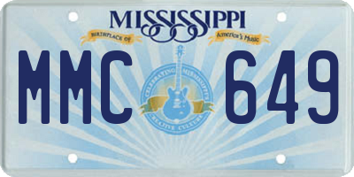 MS license plate MMC649