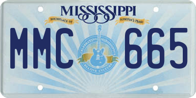 MS license plate MMC665
