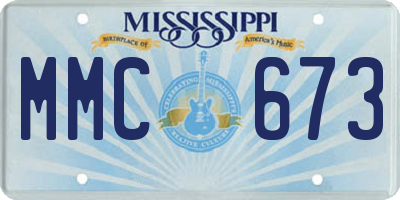 MS license plate MMC673