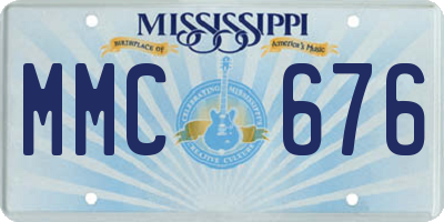 MS license plate MMC676