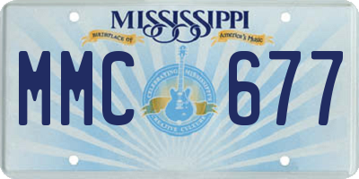 MS license plate MMC677