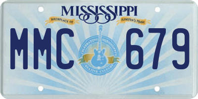 MS license plate MMC679