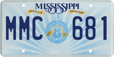 MS license plate MMC681