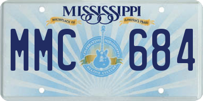 MS license plate MMC684