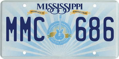 MS license plate MMC686