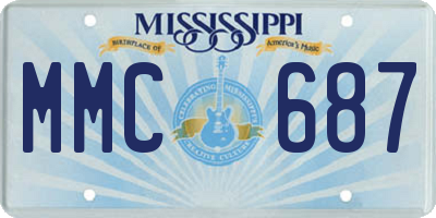 MS license plate MMC687