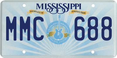 MS license plate MMC688