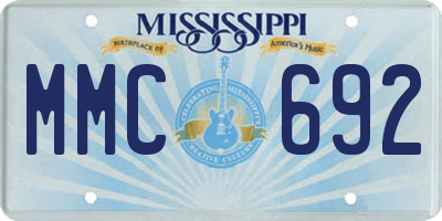 MS license plate MMC692