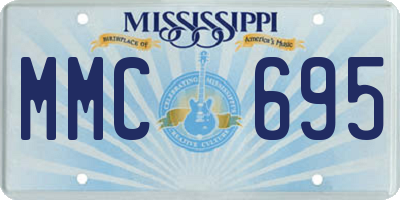 MS license plate MMC695
