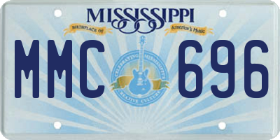 MS license plate MMC696